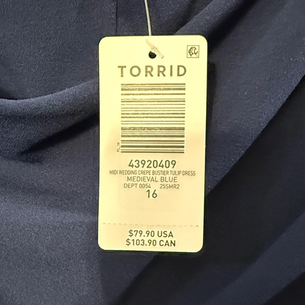 Torrid tulip hem Bustier midi Dress - Picture 4 of 7